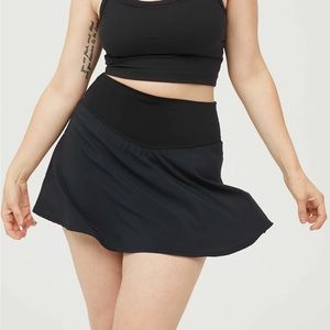 Aerie Black Offline Nylon Skirt / Skort